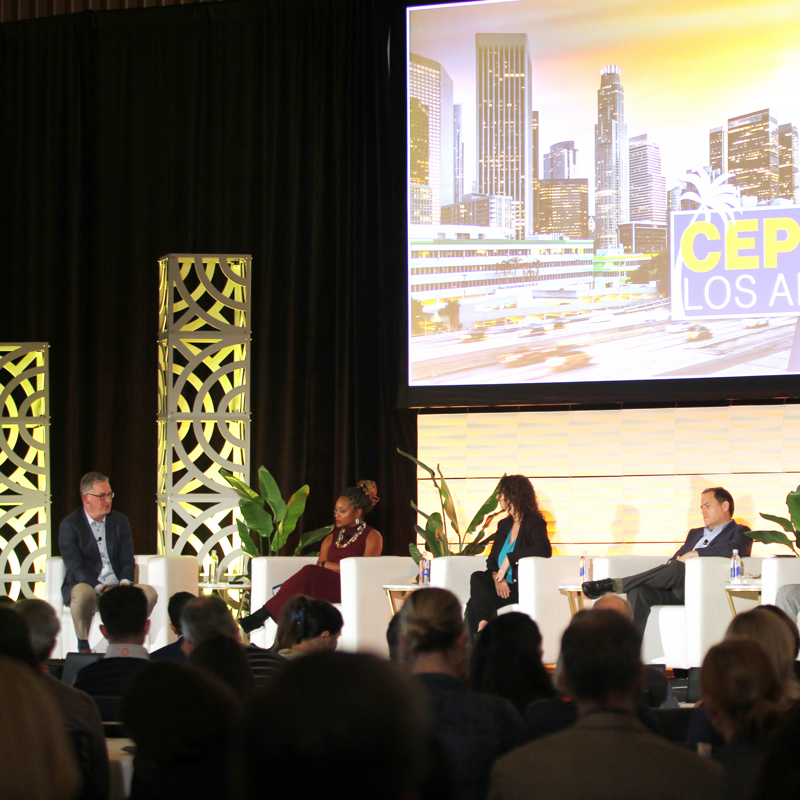 Phil Buchanan, Elisha Smith Arrillaga, Ph.D., and panelists at the CEP conference in 2025.